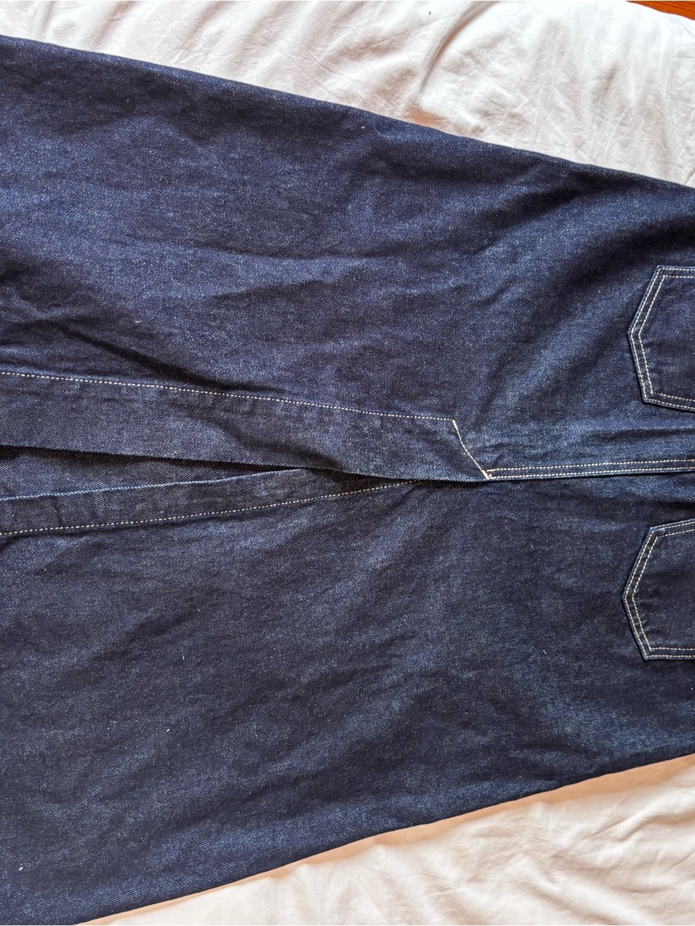 Anthropologie Damson Madder Dark Indigo Button-Front Maxi Denim Skirt - US 8 - Picture 3 of 7